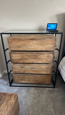 Bedroom set, Dresser, King size headboard , box spring, frame,