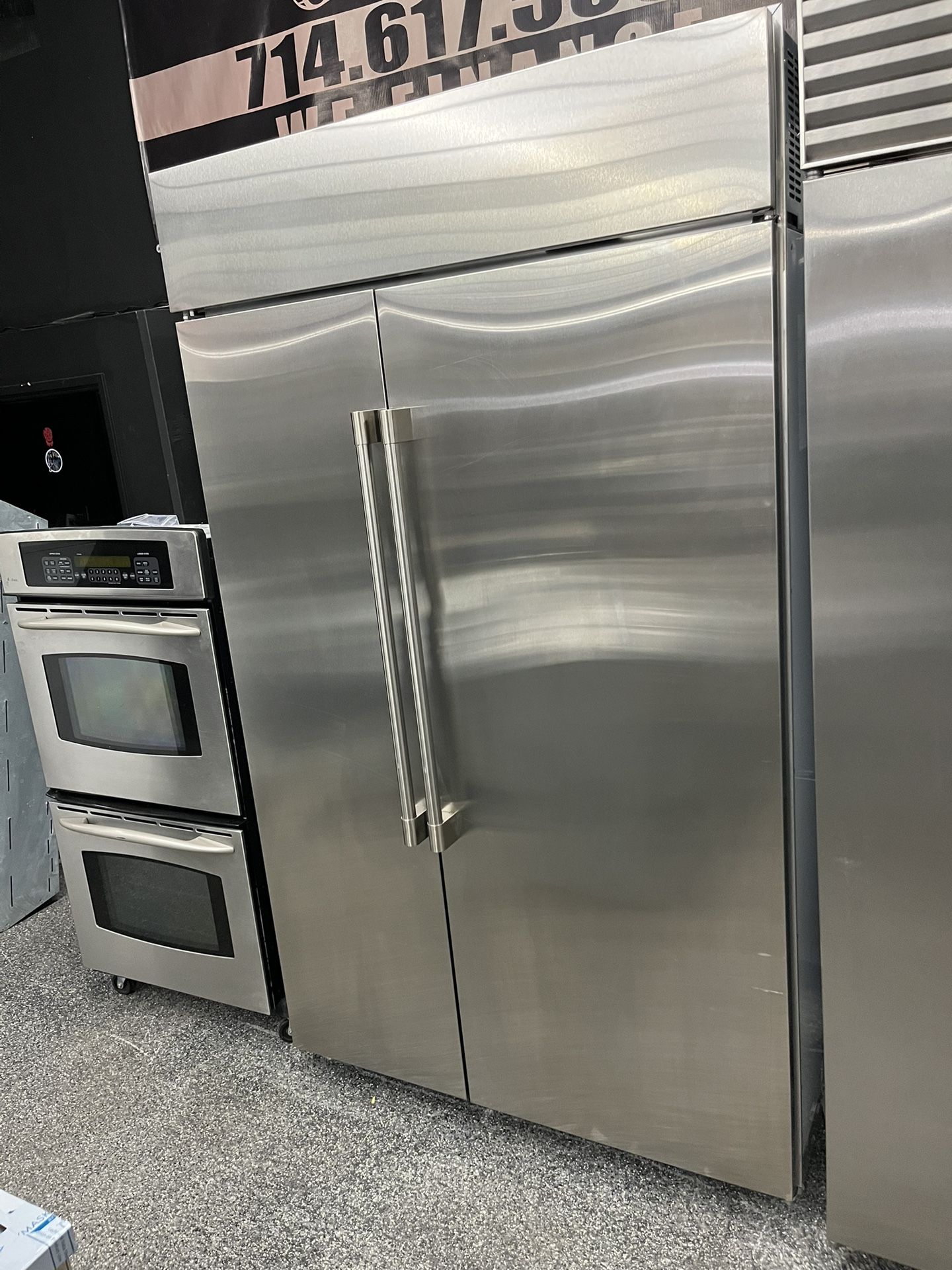 Built In Monogram 48” Refrigerator Side By Side Stainless Steel