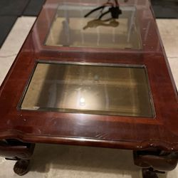 Wood And Glass Coffee Table