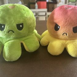 Two! TeeTurtle Reversible Octopus Plushies 