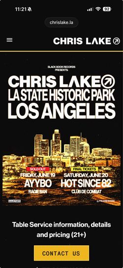 Chris Lake Saturday Ticket