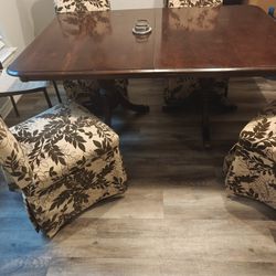 Wood Table And 4 Chairs