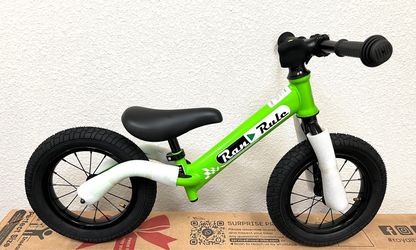 New- Ran Rule 12” Kids Balance Bike Green
