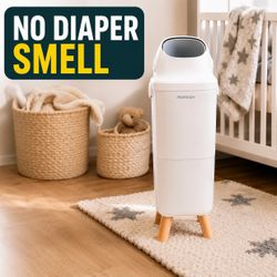 Diaper Pail No Odor Holds 60 Diapers Uses Regular Trash Bags | NEW