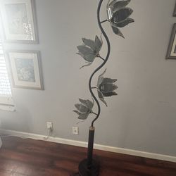Retro lotus flower lamp mid century 77” tall