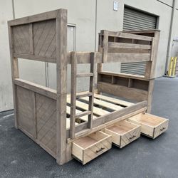 New Full / Full Bunkbed With Storage Drawers Underneath ! 