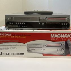 Magnavox MRV700VR/17 VCR DVD Combo Player Recorder With Remote & Box - TESTED