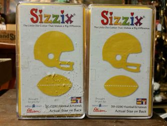 2 sizzix football helmet die cutter sets for paper crafting