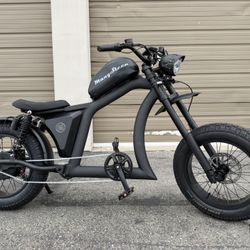MANGOSTEEN FT-02 Chopper Style 1500w Triple Crown Fork 75 Miles Range Eclectic Chopper Bike 