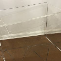 1970's Vintage Heavy Lucite Console Table Mid century Modern Hollywood Regency 
