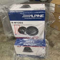 2 Alpine Type R 12” Subwoofers 