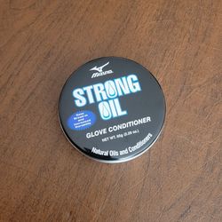 Mizuno Strong Oil Baseball Glove Conditioner, Clear New, open box. New weight 65g (2.29oz). 
UPC 0(contact info removed)5. 
Made in Japan