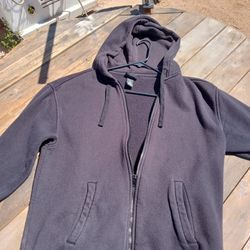 H&M Black Regular Fit Hooded Jacket Size:M