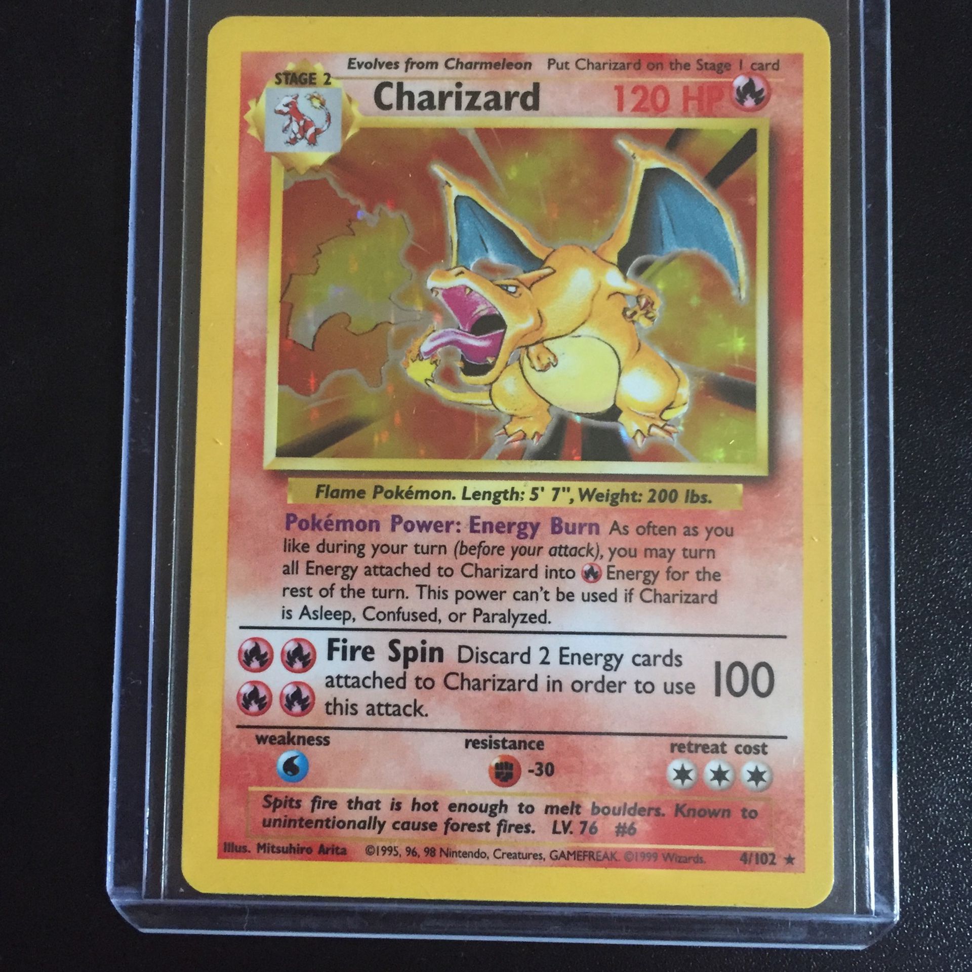1999 Base Set Charizard Pokemon Card