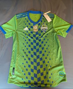 New Sounders Jersey Authentic Small 2023 with Concacaf Champions Badge