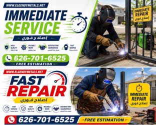 Welding maintenance all metals ,steel. aluminum, stainless steel, gates, fence, handrails, staircases,