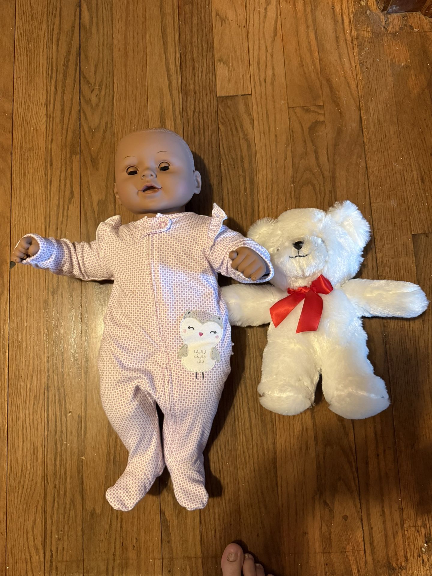 Doll And Bear Like New Both