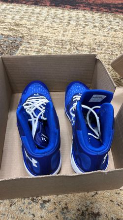 Blue Nike sport shoes