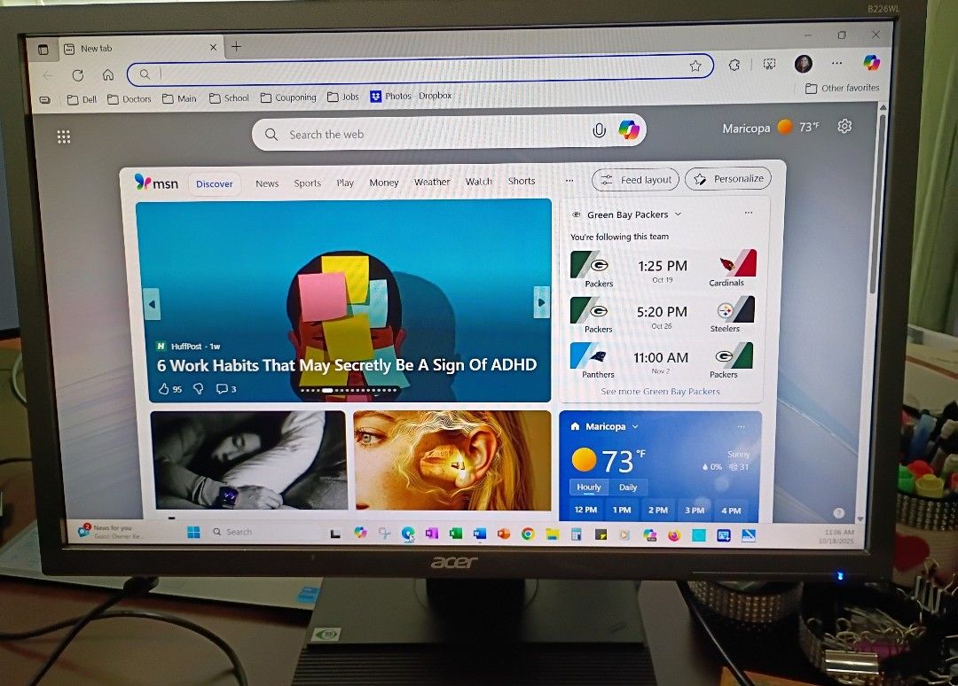 Acer 22 Inch Computer Monitor With Power Cord