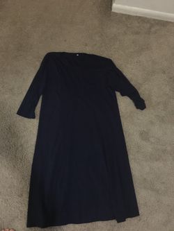 Womans large cute midi dark blue dress
