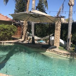 Pool Umbrella With  Solor Led Lights