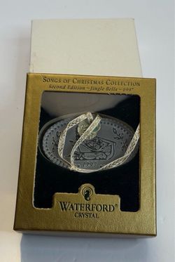 Waterford Crystal Songs Of Christmas Jingle Bells 1997 Christmas Ornament In Box