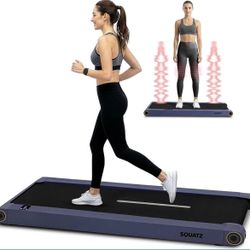 New-Squatz 2-in-1 Walking Pad Treadmill with Vibration Plates, Compact Under Desk Walking Pad with Remote Control, LED Display, Non-Slip Belt, Quiet 1