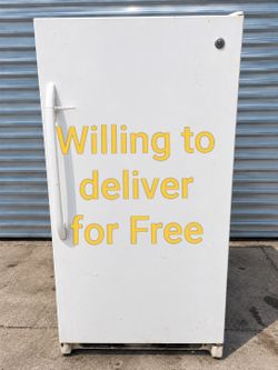 GE White Upright Freezer frost free