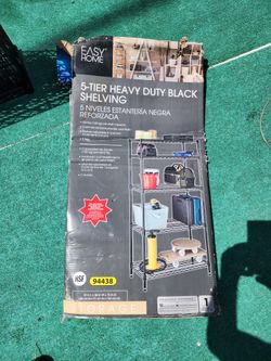 Heavy Duty 5 - Tier Shelving  BLACK