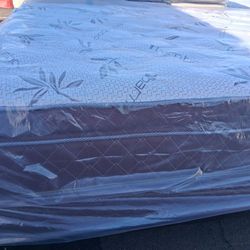 Brand New Queen Size Pillowtop Mattress And Box Spring Free Delivery Depends On Location