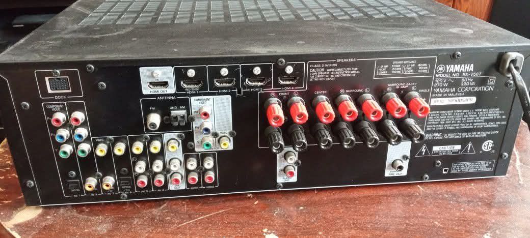 YAMAHA RX-V567 7.1 HOME THEATER RECEIVER WITH REMOTE CONTROL AND HDMI PORTS $200 FINAL PRICE