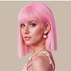 Pink Bob Wig 