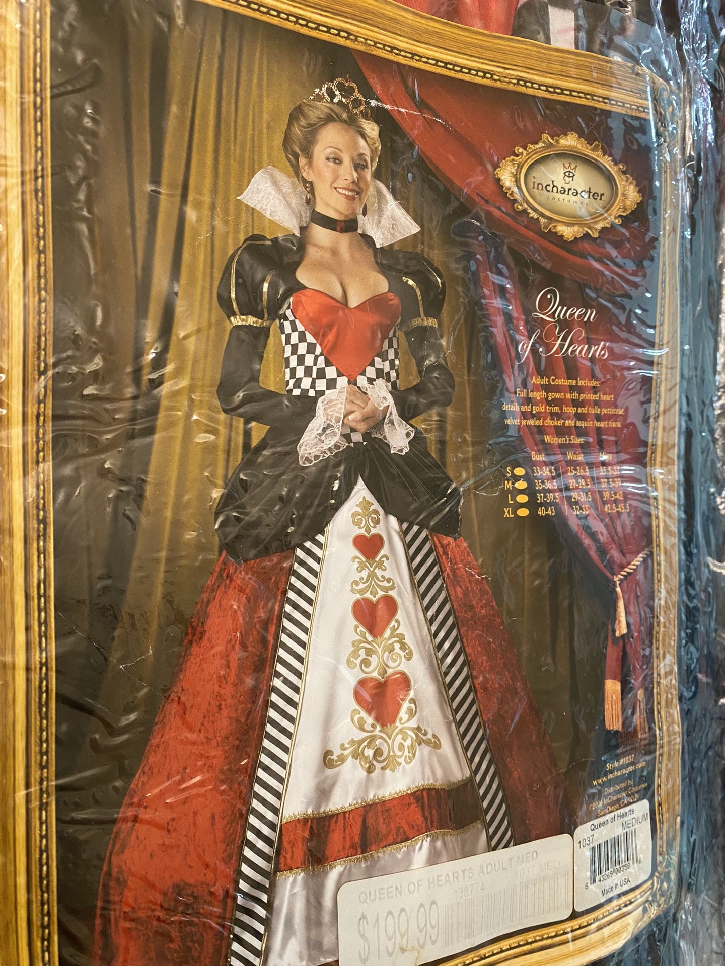 Queen Of Hearts Costume $60 size MEDIUM