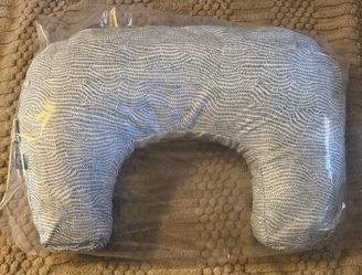 Like New Boppy Breastfeeding Nursing Baby Pillow - Blue Speckled Current