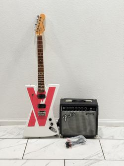 Bluewater Kaiyacaster Electric Guitar + Fender Rumble 15 Amp Guitar Cable & HardShell Case 