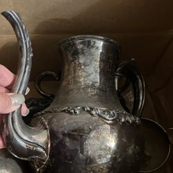 Silver Played Teapot Set 