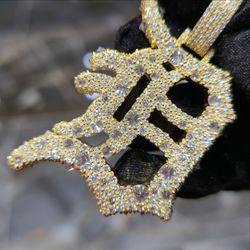 💎 Custom Detroit D Pendant – 925 Sterling Silver VVS Moissanite 💎