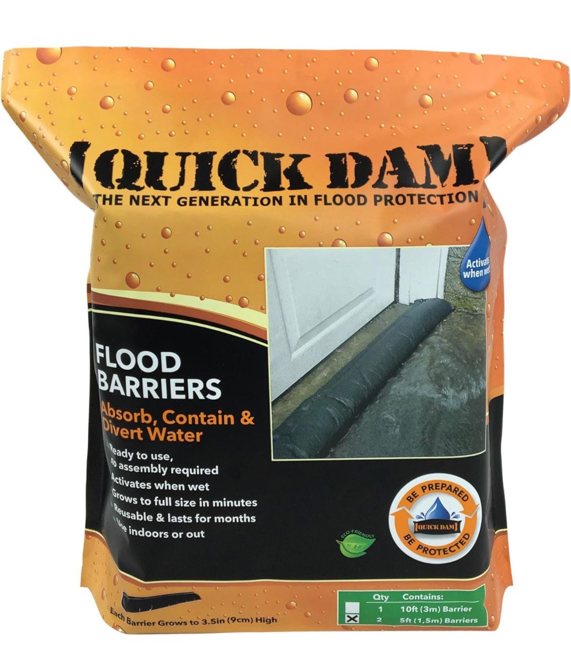 Quick dam flood barrier bags