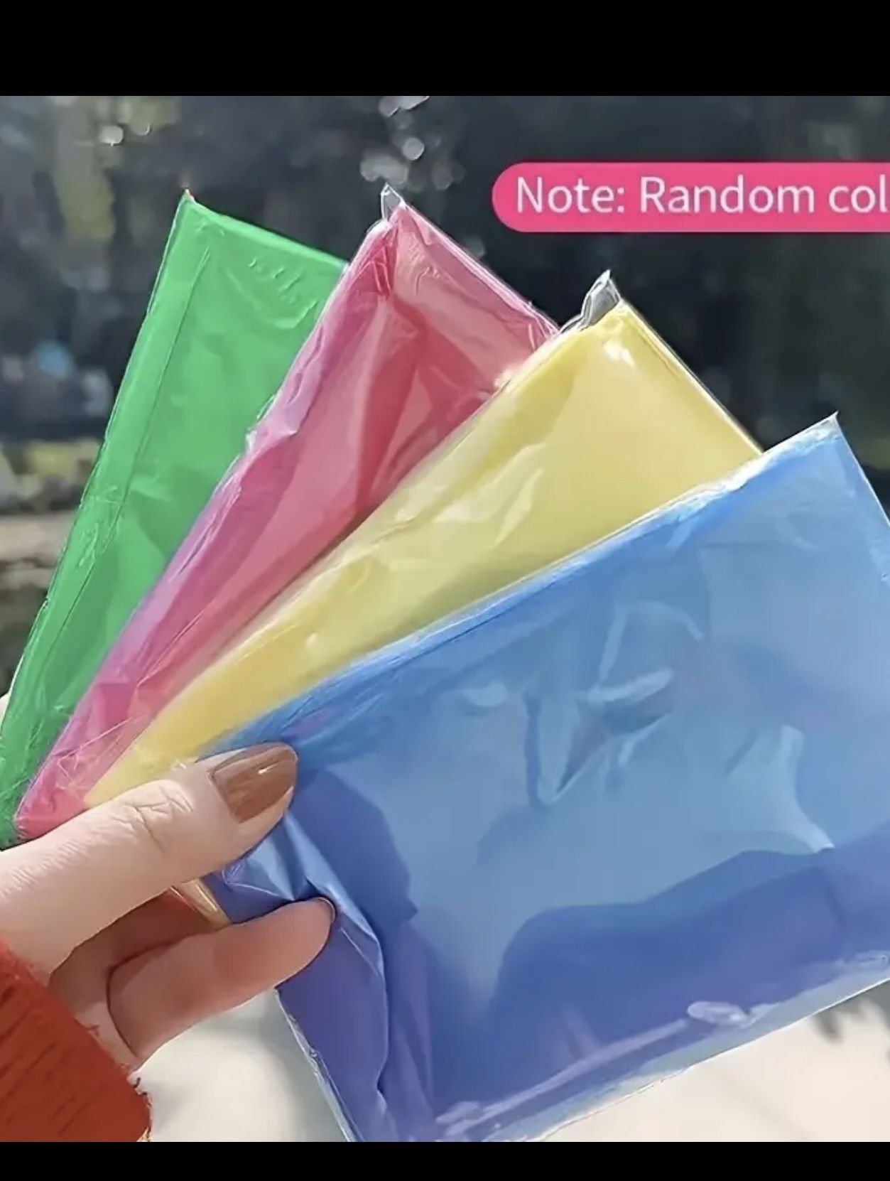 PVC Rain Ponchos Multicolor 5x Pack Set