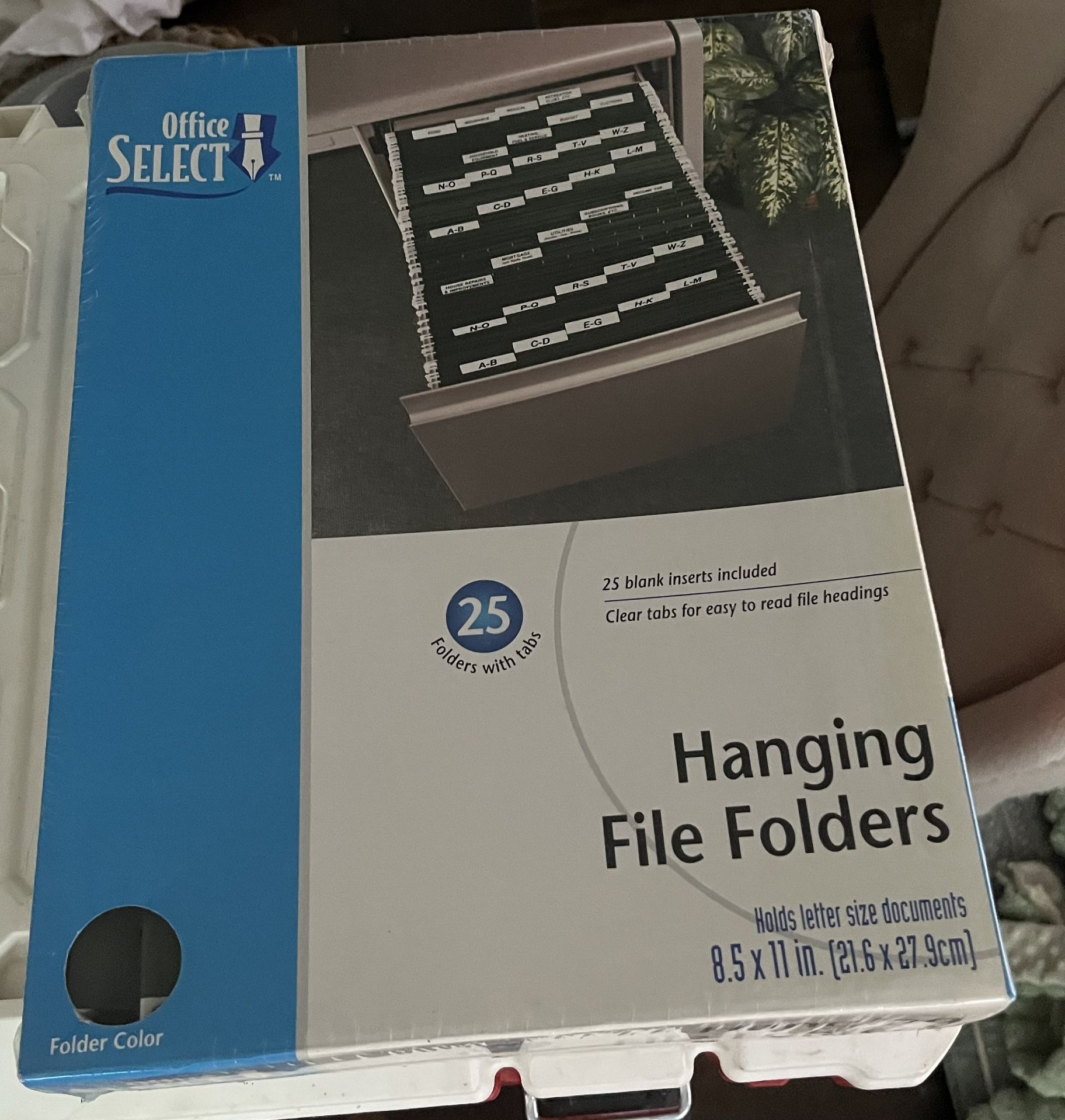 Green Hanging File Folders 