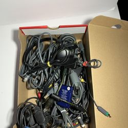 Various Video Game Cables And Accessories 