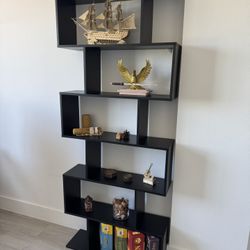 75″ H x 31.5″ W Geometric Bookcase – Excellent Condition