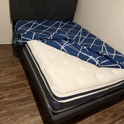 Full Size Bed Frame & Mattress – Good Condition