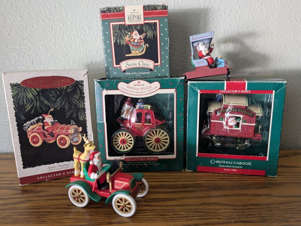 6 Vintage Hallmark ornaments 88,90,91,95,91