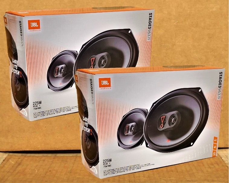 JBL Stage3 Series 627F Car Speakers 2-Sets 6x9" 3-Way Coaxial Speaker System 450 Watts Package 🚨 Payment Options Available 🚨 No Credit Needed 🚨