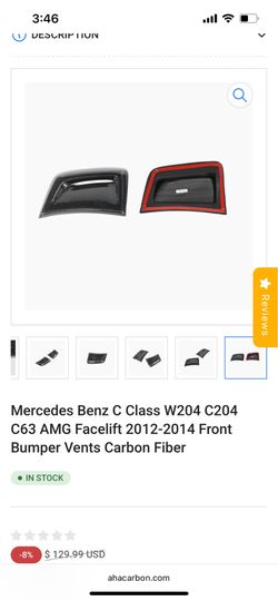 Mercedes Benz C Class W204  bumper vent