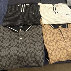 Coach Men’s Shirts $100 For Both  XL 
