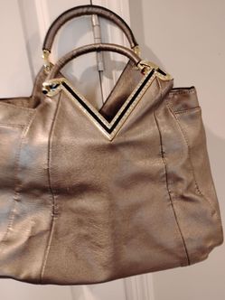 Metallic Gold Tote Handbag