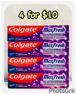 (4) Colgate Toothpastes MaxFresh 6.3 oz each