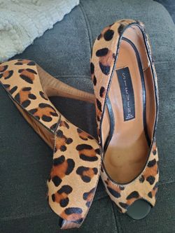 Leppard Print High Heels 7.5